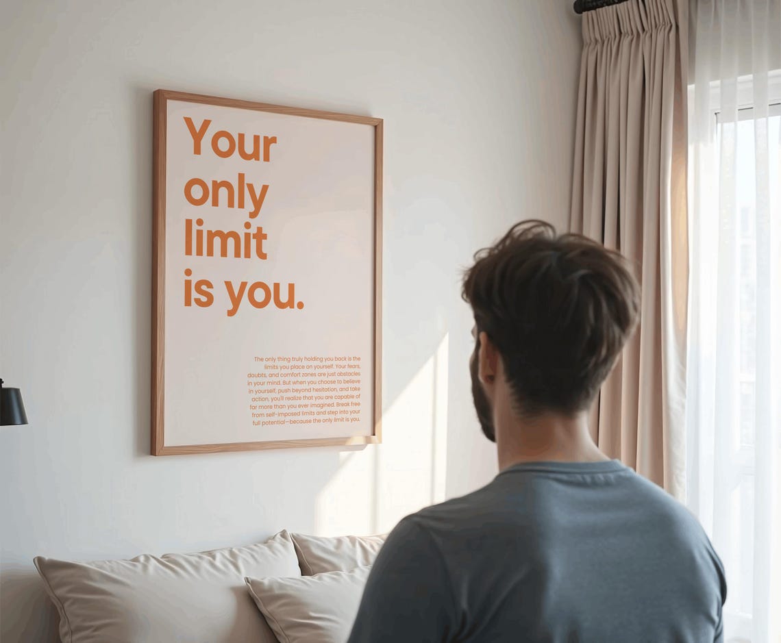 Your Only Limit Is You Motivational Art Print - Image 4