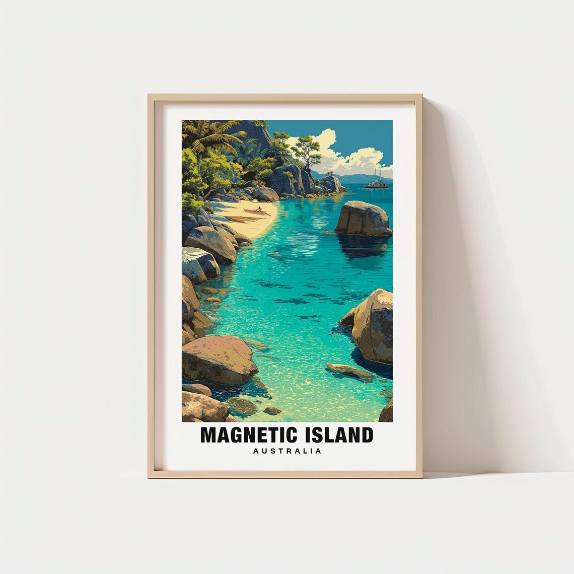 Magnetic Island Australia Rocky Cove Turquoise Water Beach Poster