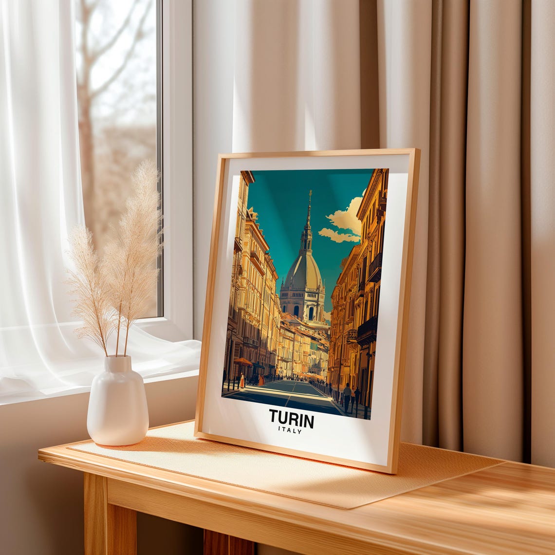 Turin Italy Travel Print Wall Art Turin Italy City Print Turin Italy Travel Gift Turin Italy Poster Travel Gift - Image 3