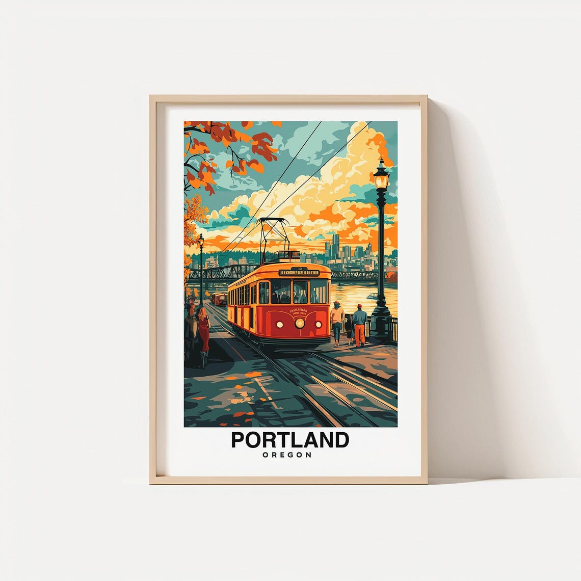 Portland City Print Portland Travel Poster Oregon Travel Gift Portland Oregon Poster Portland Gift Oregon Culture