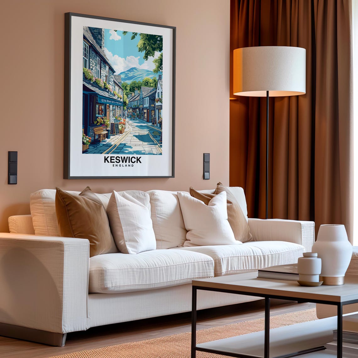 Keswick Lake District Travel Print Wall Art Keswick Lake District City Print Keswick Lake District Travel Gift Keswick Travel Gift - Image 4