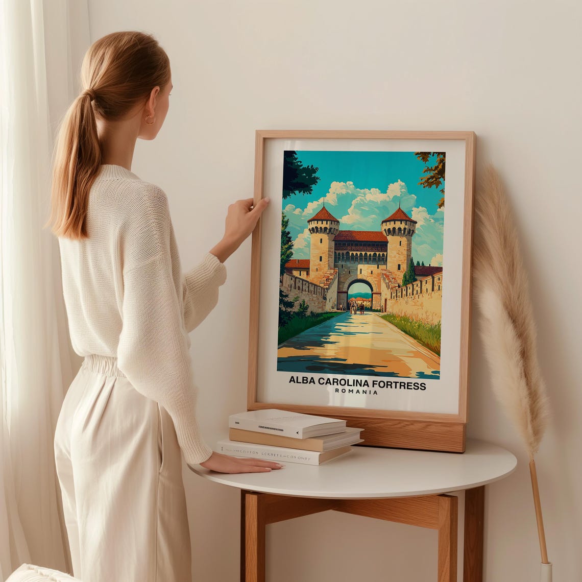 Alba Carolina Fortress Travel Print Wall Art Alba Iulia Romania City Print Alba Carolina Fortress Travel Gift Poster - Image 2