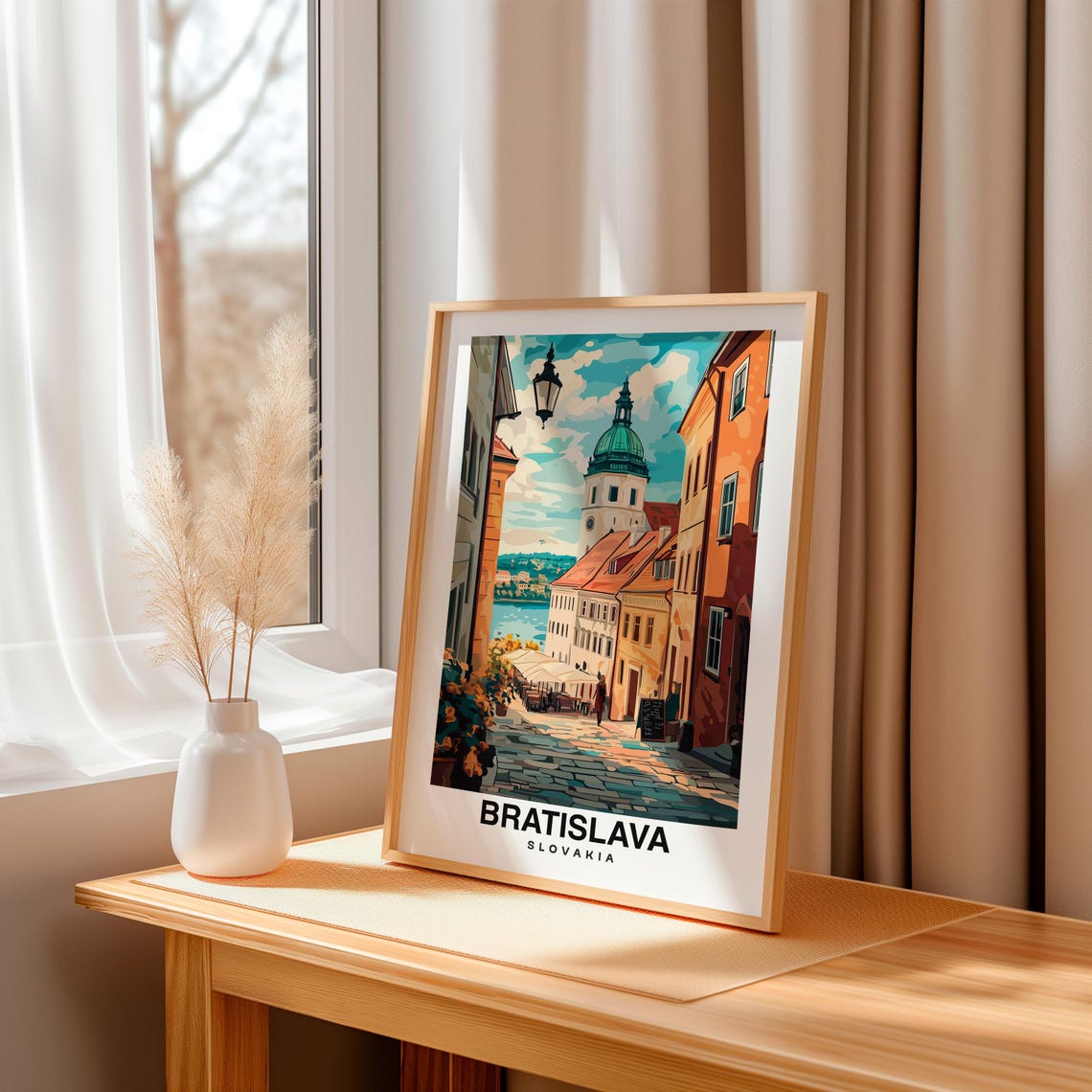 Bratislava Print Slovakia Poster Travel Wall Art Cityscape Print Scenic Art Historic Decor Europe Poster Travel Poster - Image 3