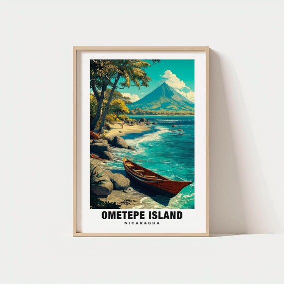 Ometepe Island Travel Print Nicaragua Poster Gift City Birthday Present