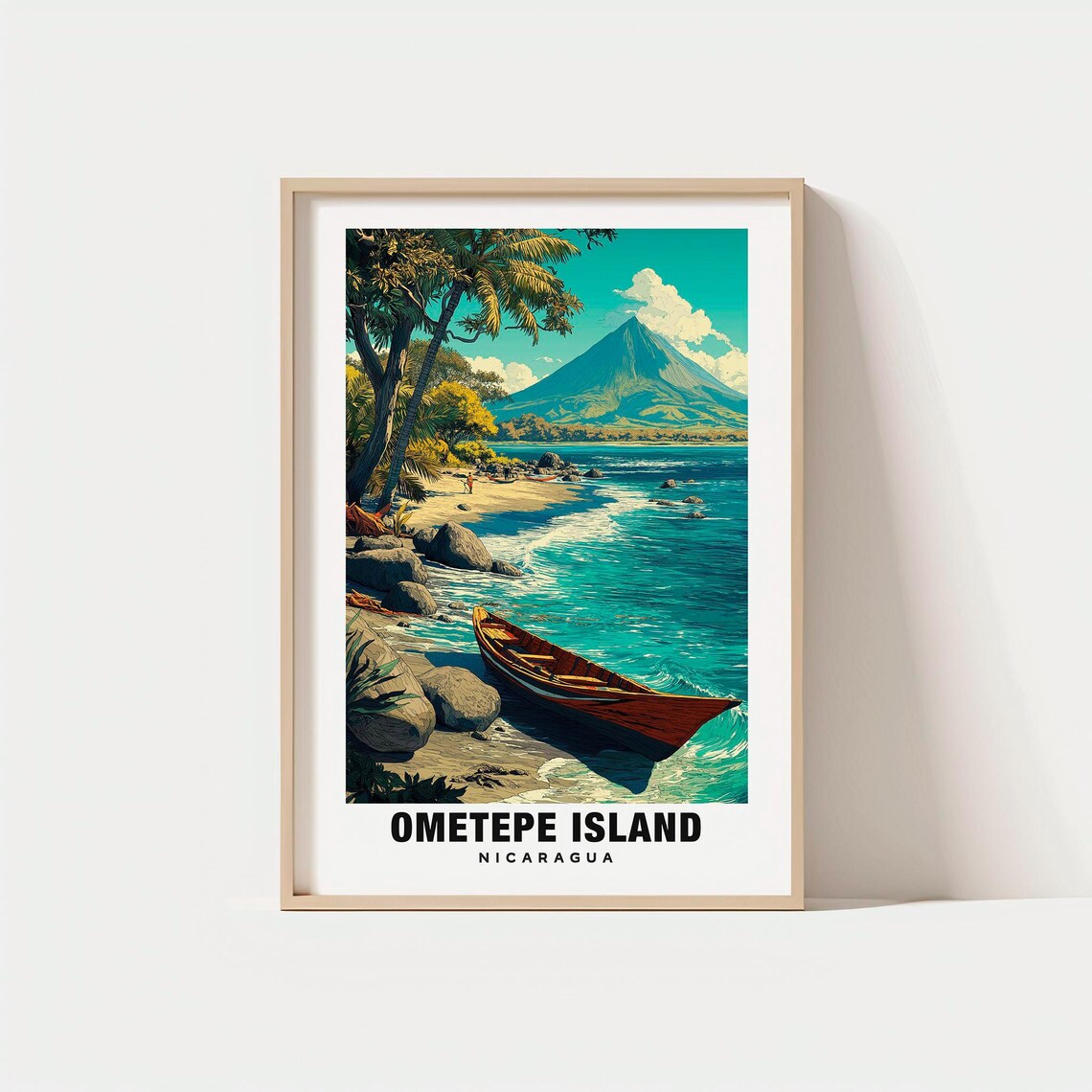 Ometepe Island Travel Print Nicaragua Poster Gift City Birthday Present