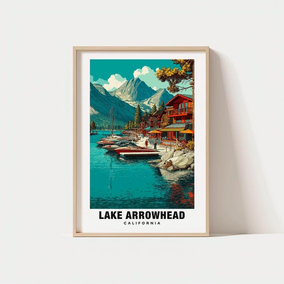Lake Arrowhead Print Poster Views Art Charm Beauty Scenic