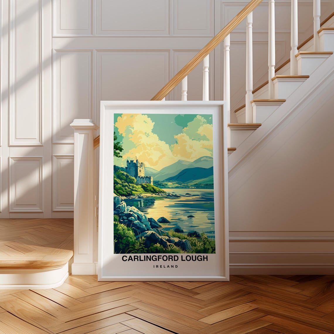 Carlingford Lough Print Ireland Poster Travel Wall Art Lough Print Coastal Poster Europe Print Nature Art Travel Print