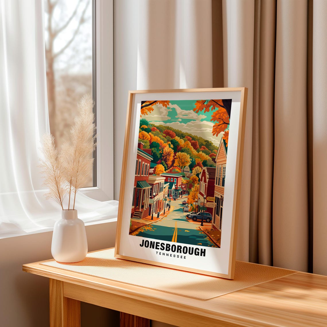 Jonesborough Print Tennessee Poster Jonesborough Views Jonesborough Art Tennessee Charm Jonesborough Beauty Historic Town Scenic Art - Image 3