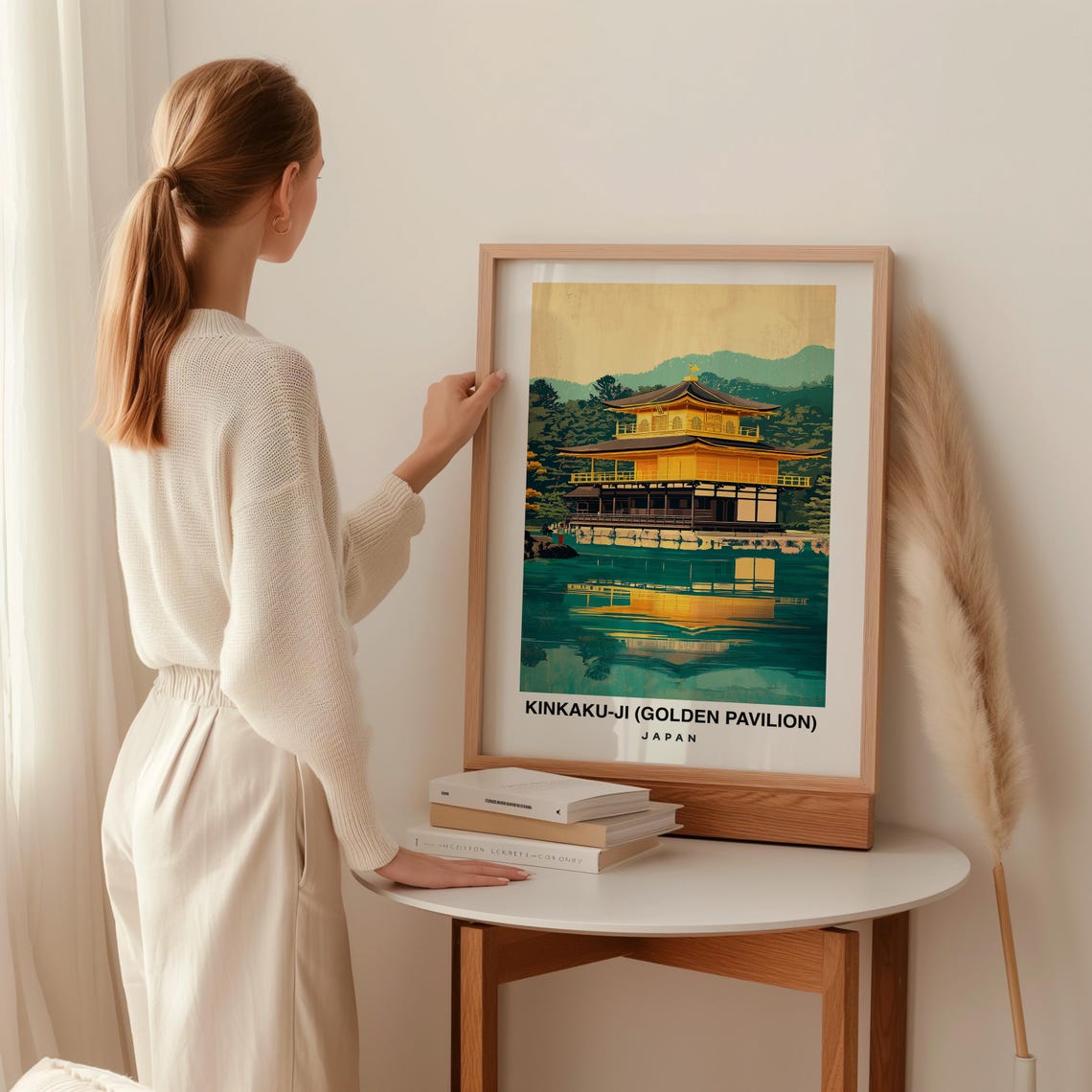 Kinkaku Ji Golden Pavilion Travel Print Wall Art Kyoto Japan City Print Kinkaku Ji Golden Pavilion Travel Gift - Image 2