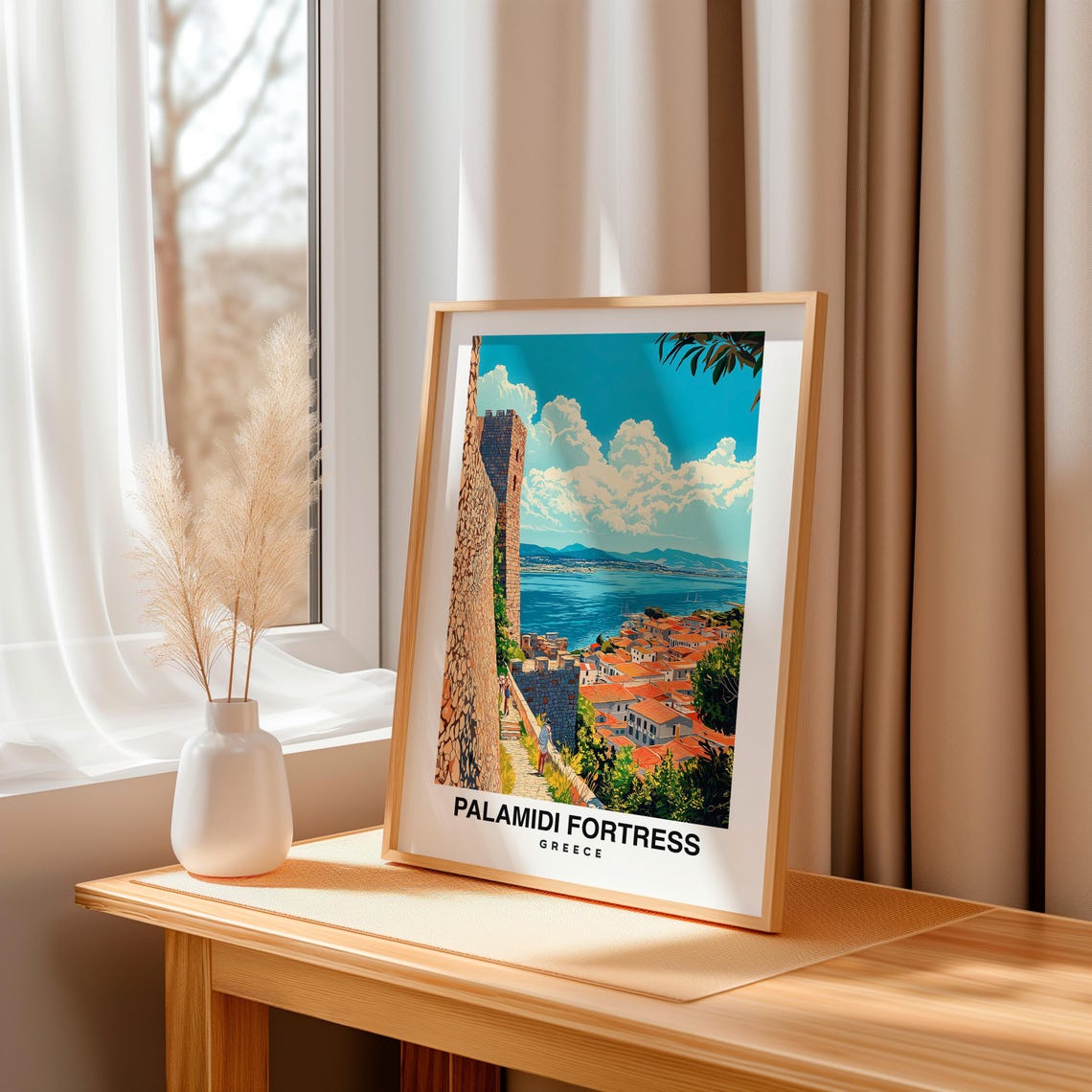 Palamidi Fortress Travel Print Wall Art Nafplio Greece City Print Palamidi Fortress Travel Gift Palamidi Fortress Poster Travel Gift - Image 3