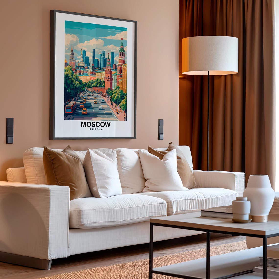 Moscow Print Russia Poster Travel Wall Art Cityscape Print Europe Poster Historic Art Urban Decor Scenic Print Travel Poster - Image 4