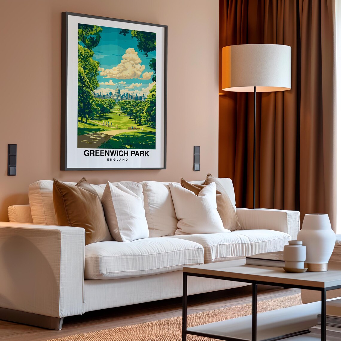 Greenwich Park Print England Poster Travel Wall Art Scenic View London Landmark Royal Observatory Nature Decor Uk Charm Travel Art - Image 4