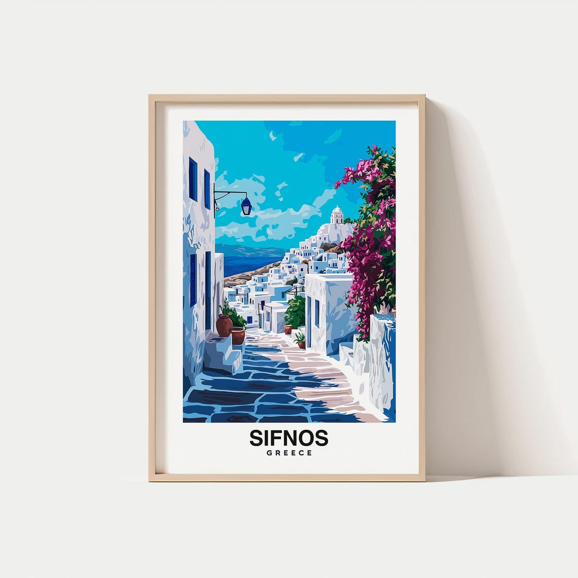 Sifnos Travel Print Wall Art Sifnos Greece City Print Sifnos Travel Gift Sifnos City Poster Travel Gift Wall Art