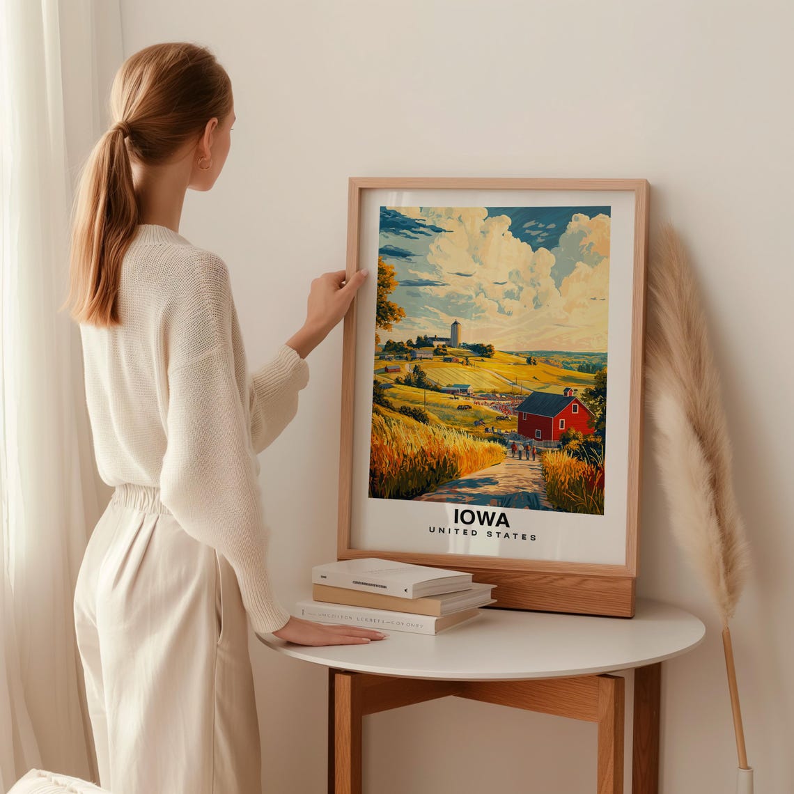 Iowa Travel Print Wall Art Iowa United States City Print Iowa Travel Gift Iowa City Poster Travel Gift Wedding Gift - Image 2