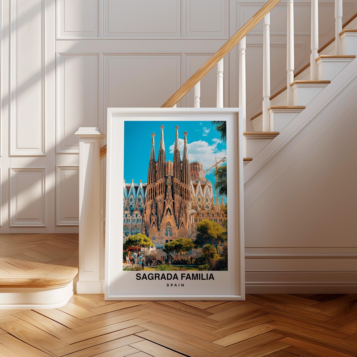 Sagrada Familia Travel Print Sagrada Familia Spain Landmark City Poster Birthday Present Historical Site
