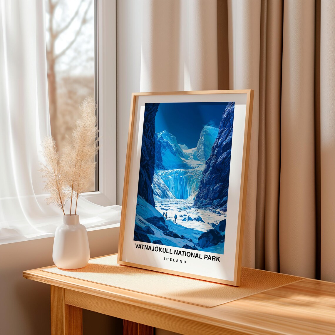 Vatnajokull National Park Iceland Travel Print Wall Art Iceland Print Iceland Travel Art National Park Poster - Image 3