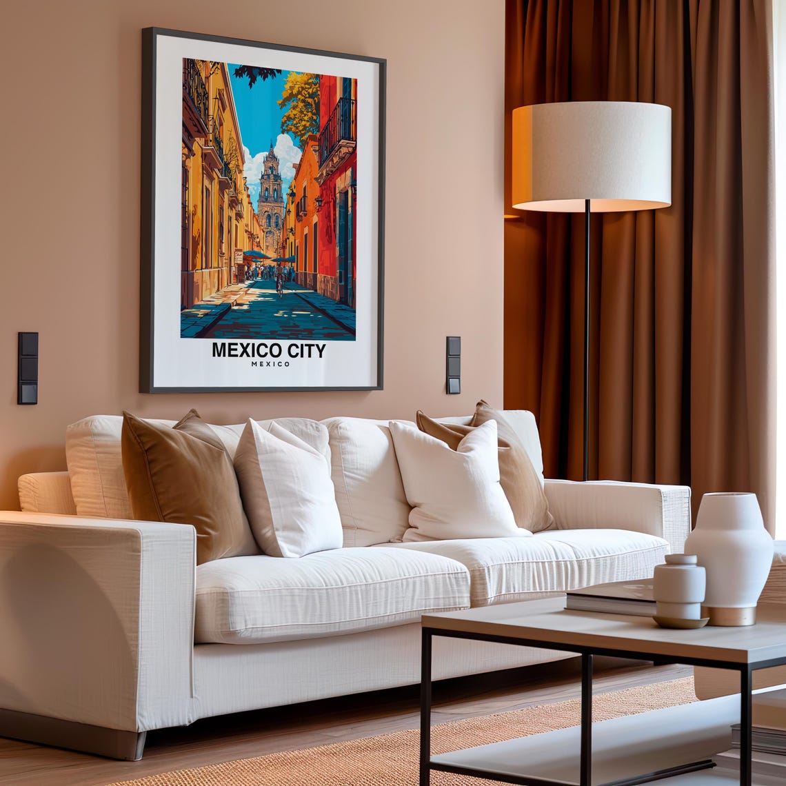 Mexico City Print Travel Poster Mexican Art Historic Landmarks Scenic Views Vibrant Culture Aztec Heritage Urban Charm Cultural Hub - Image 4