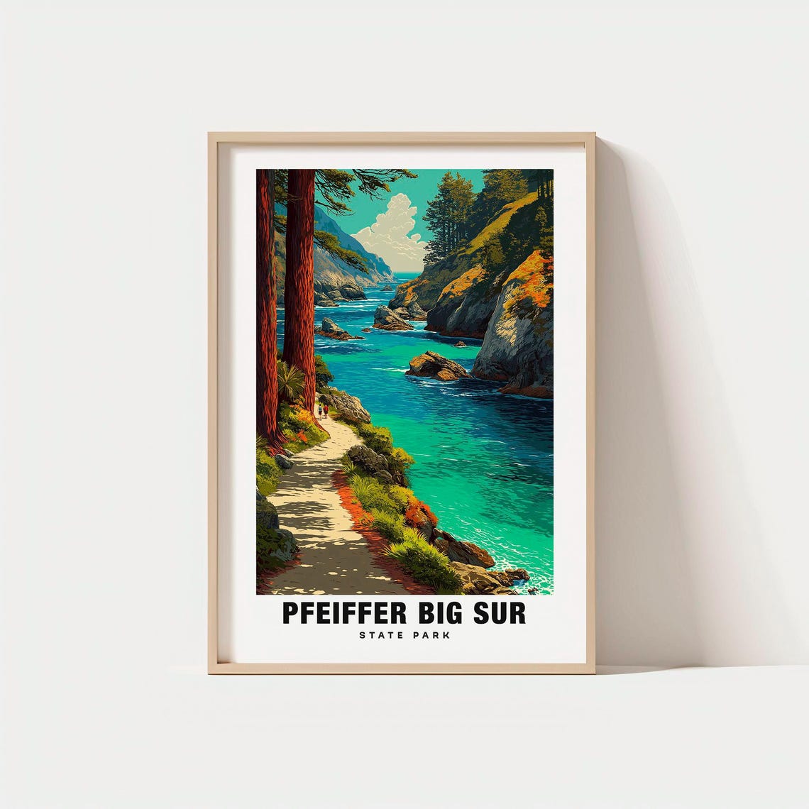 Pfeiffer Big Sur State Park Redwood Coast Trail California Poster