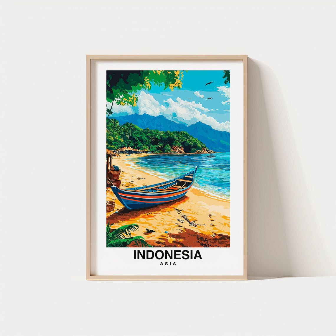 Indonesia Travel Print Asia Asia Travel Gift City Poster Wedding Gift Indonesia Culture Asian Culture