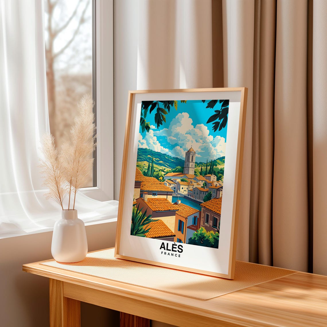 Als Print France Poster Travel Wall Art Scenic View Historic Landmark Cvennes Mountains Southern Charm Nature Decor Travel Poster - Image 3