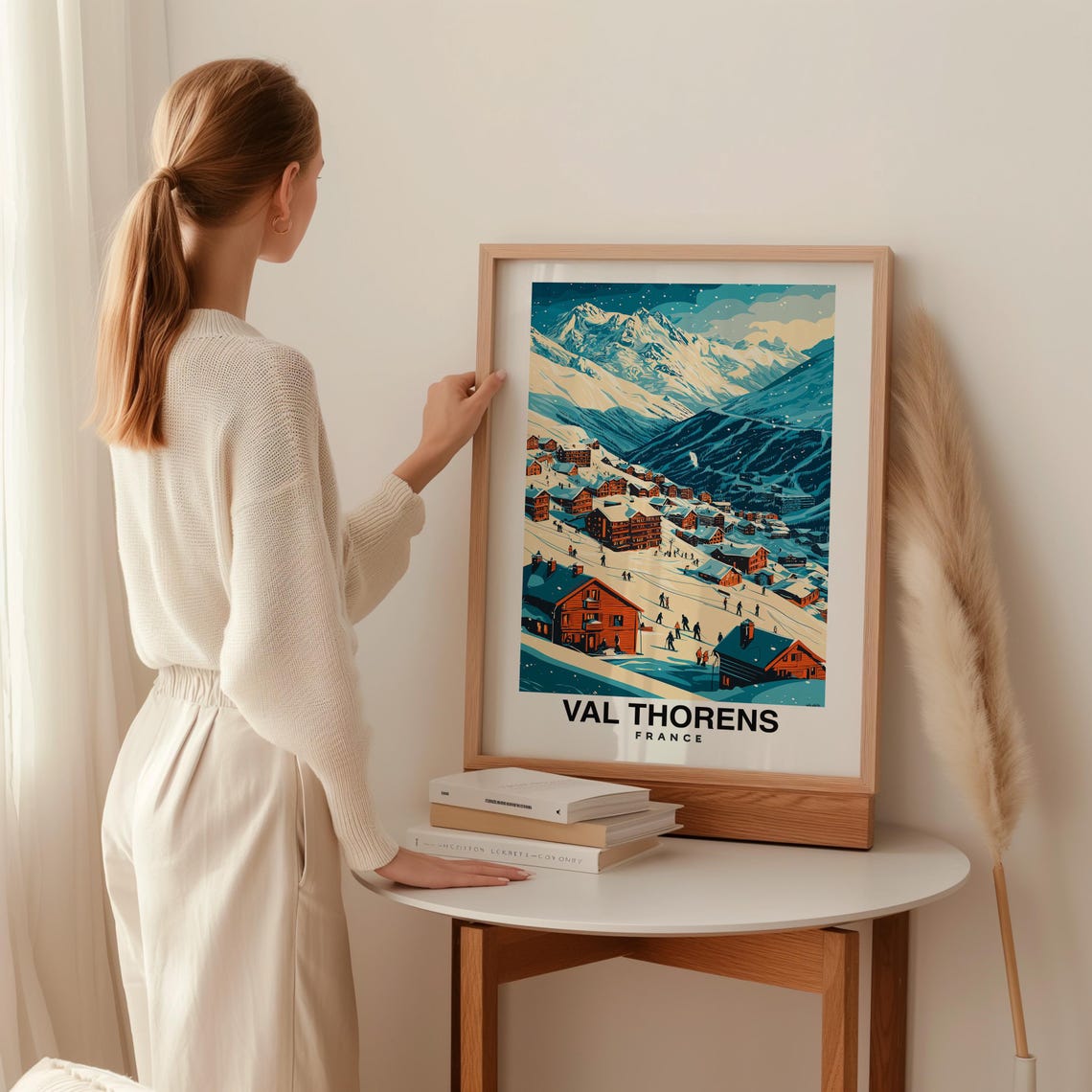 Val Thorens Travel Print Val Thorens Ski Poster France Ski Poster Val Thorens Ski Resort Print French Culture Europe - Image 2