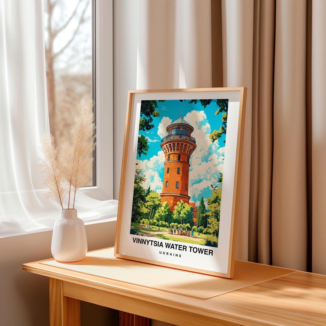Vinnytsia Water Tower Travel Print Wall Art Vinnytsia Ukraine City Print Vinnytsia Water Tower Travel Gift Vinnytsia Water Tower Poster - Image 3