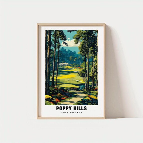 Poppy Hills Golf Course Autumn Pine Fairway Landscape Poster