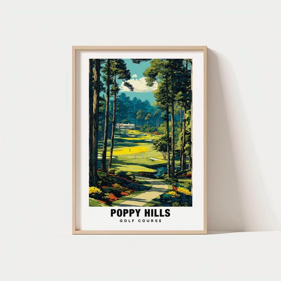 Poppy Hills Golf Course Print Poster Views Art Charm Beautyscenic Landscape