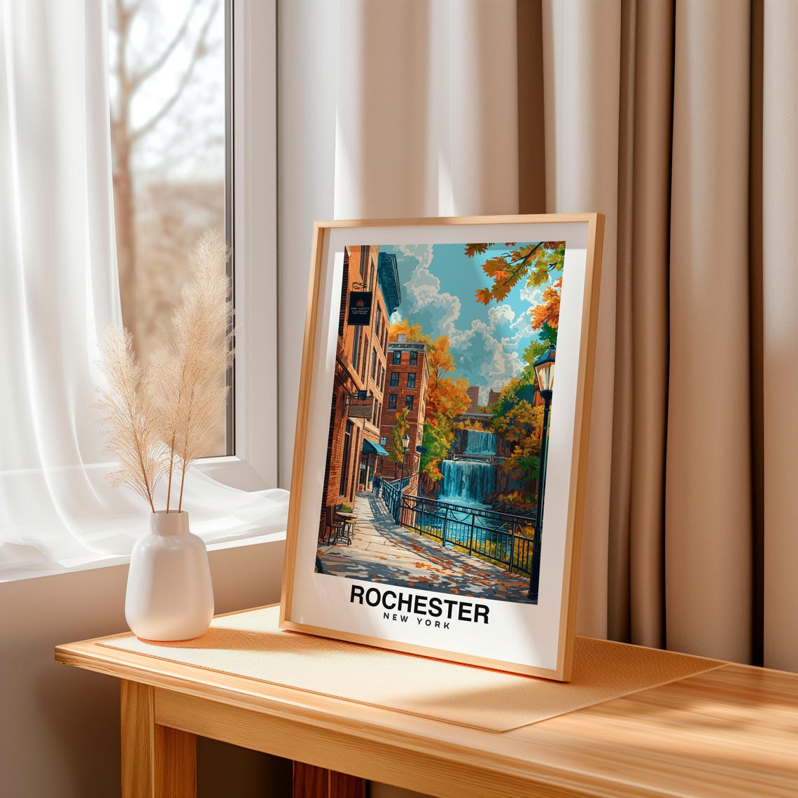 Rochester City Print Rochester Travel Poster New York Travel Gift Rochester New York Poster Rochester Gift New York - Image 3