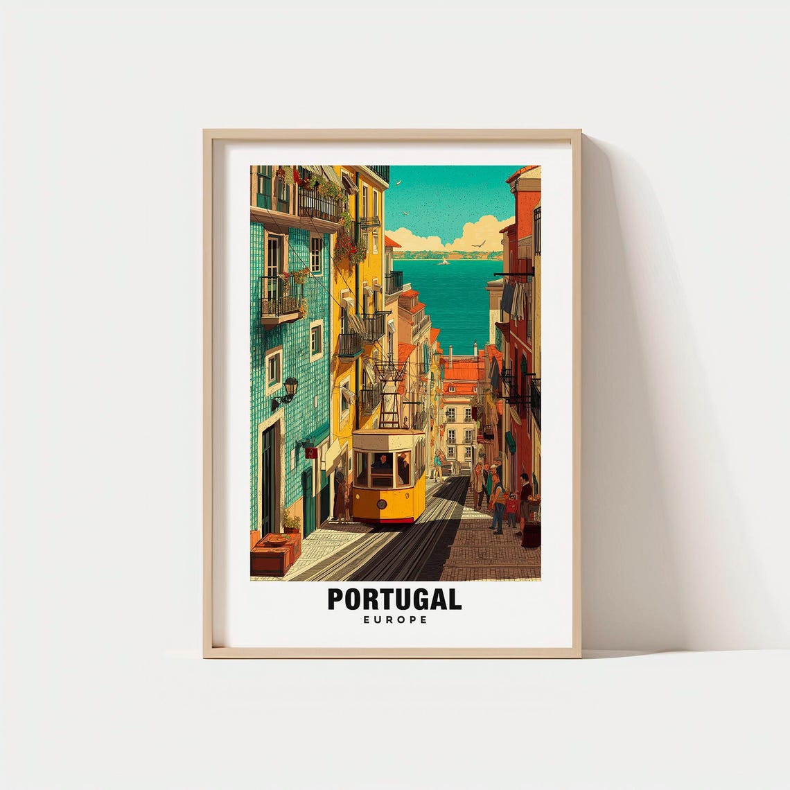 Portugal Print Poster Travel Art Coastal Scene Historic Views City Escape Scenic Landscape Cultural Charmiberian Peninsula