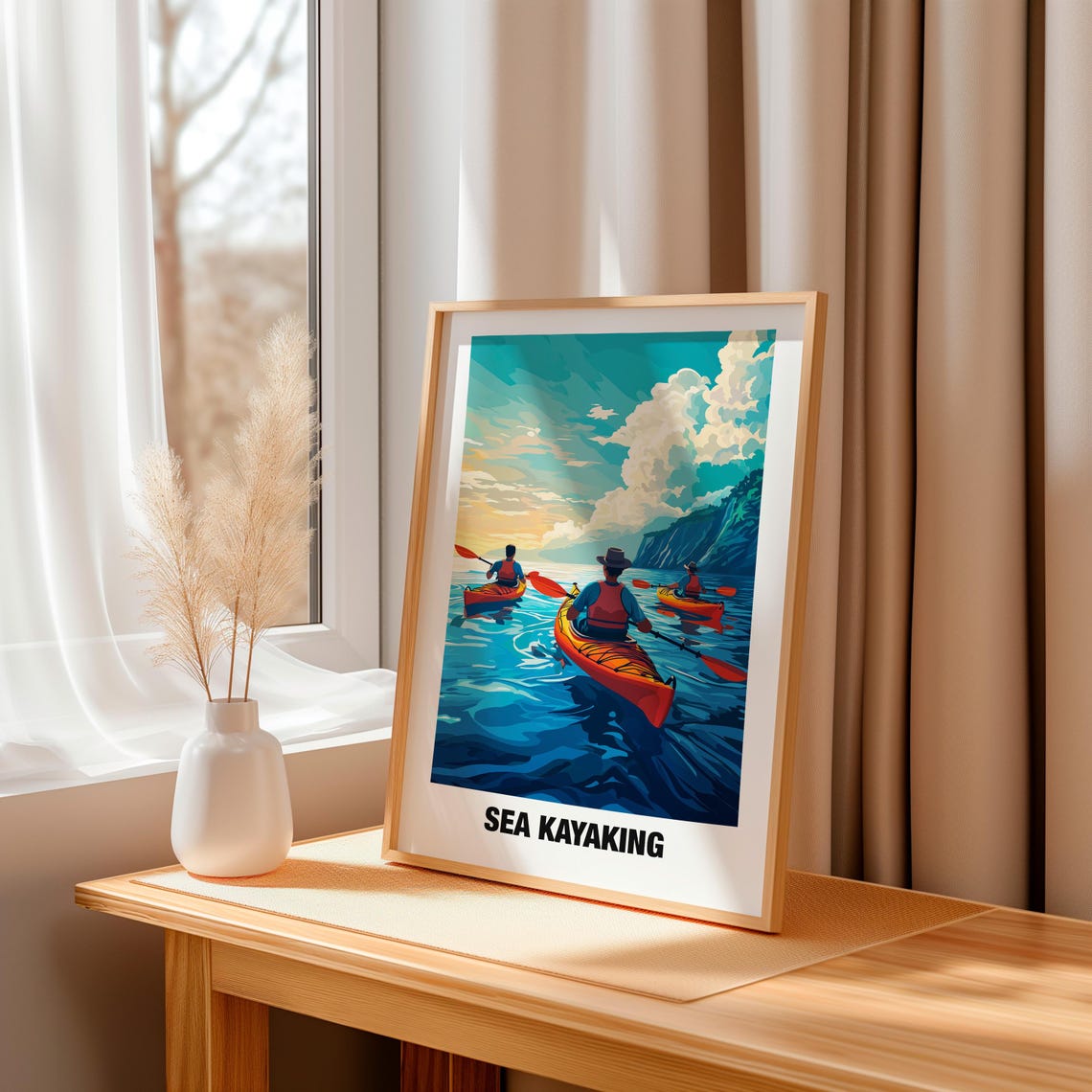 Sea Kayaking Print Sports Poster Sea Kayaking Views Sea Kayaking Adventure Water Sports Sea Kayaking Charm Sea Kayaking Beauty - Image 3