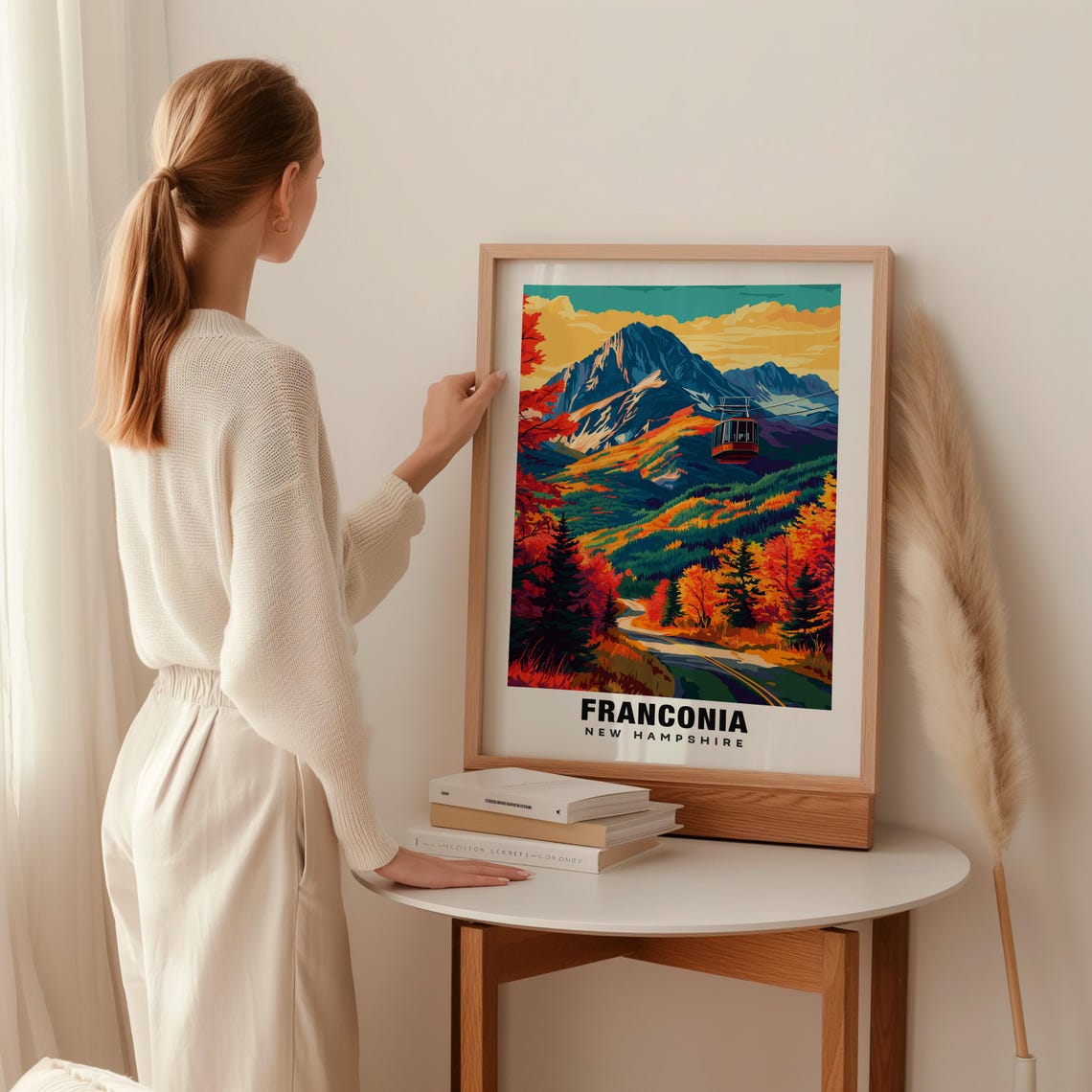 Franconia Print New Hampshire Poster Franconia Views Franconia Art New Hampshire Charm Franconia Beauty Mountain Town Usa Poster - Image 2