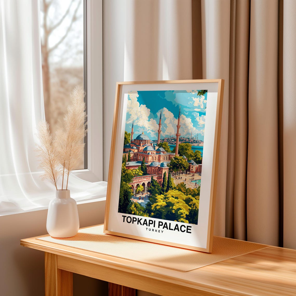 Topkapi Palace Travel Print Topkapi Palace Turkey Landmark Landmark Poster Birthday Present Wedding Gift - Image 3