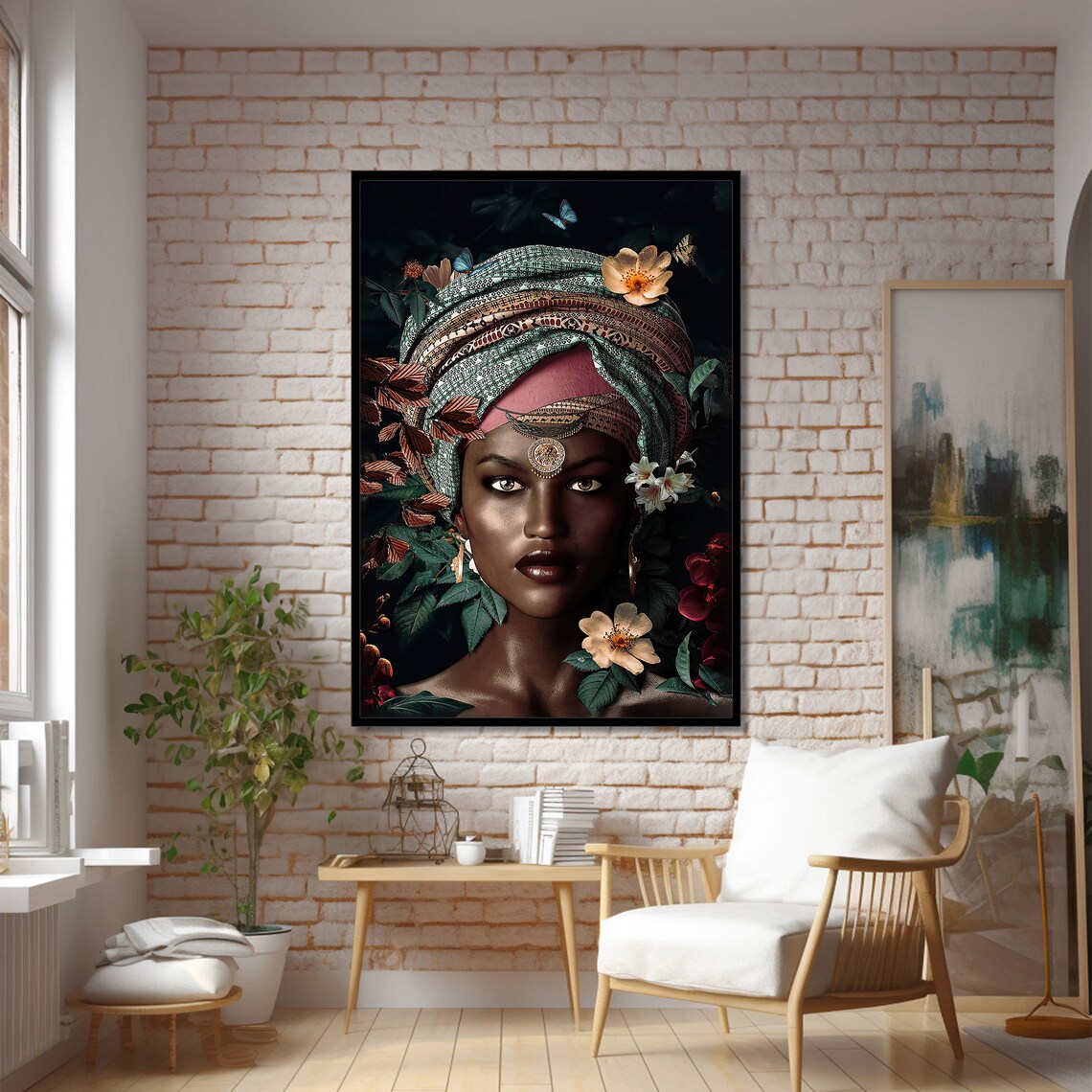 African Woman Portrait, Elegant Ethnic Art - Image 2