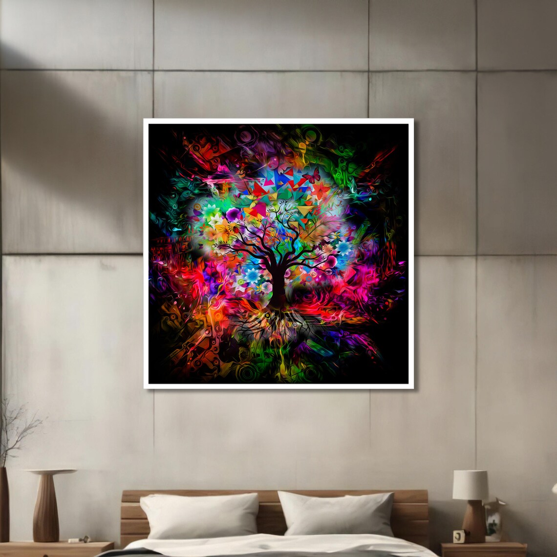 Tree Of Life Abstract Art Print, Vibrant Home Decor - Image 3
