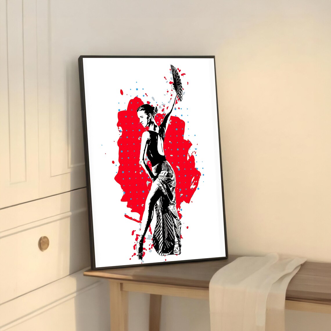 Flamenco Dancer Art Print, Modern Dance Painting - Image 5