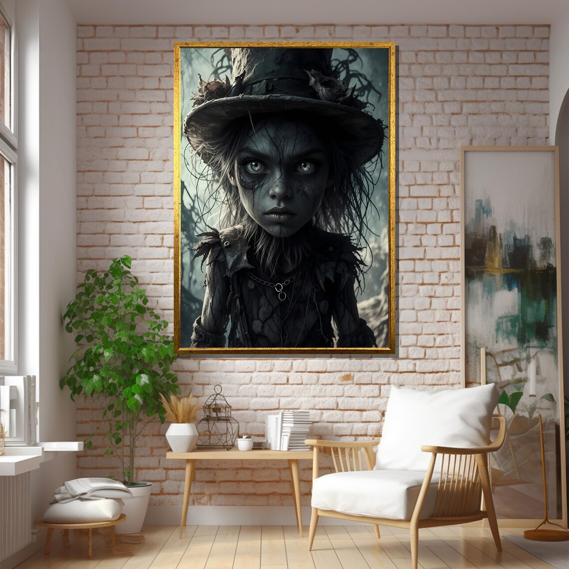 Dark Gothic Child Portrait in Enchanted Forest Creepy Fantasy Poster - Image 5