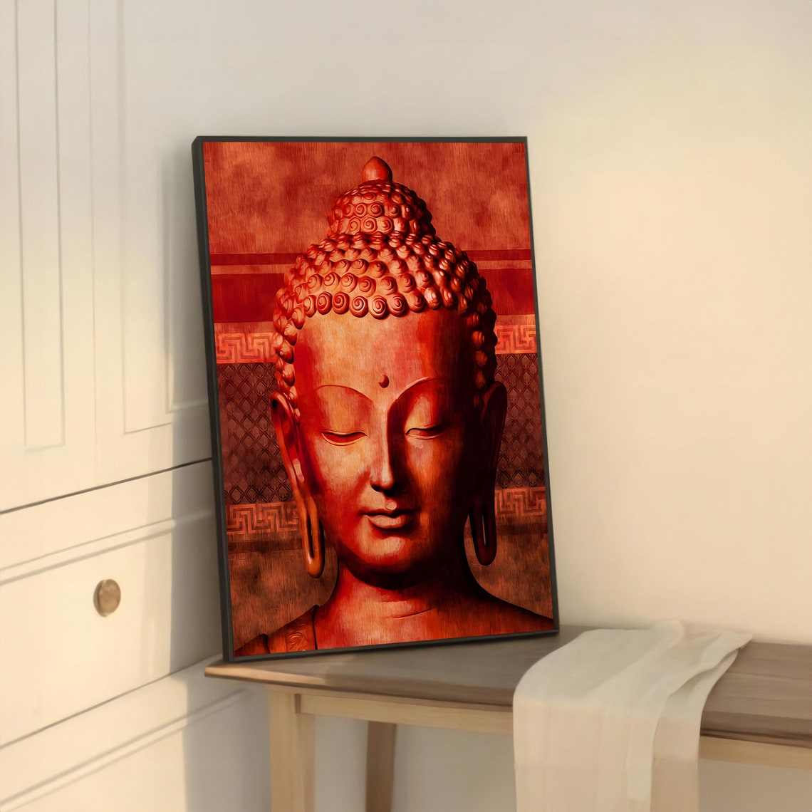 Serene Buddha Art Print, Tranquil Spiritual Painting - Image 5