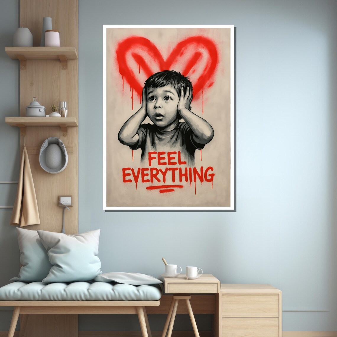 Feel Everything Inspirational Quote Art Print - Image 3