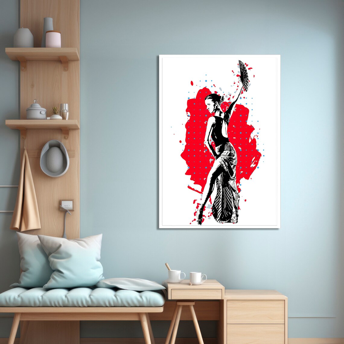 Flamenco Dancer Art Print, Modern Dance Painting - Image 4