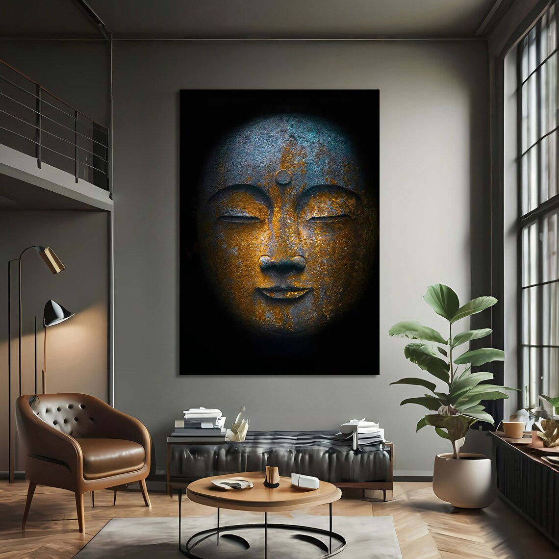 Serene Buddha Painting, Meditative Wall Decor - Image 3