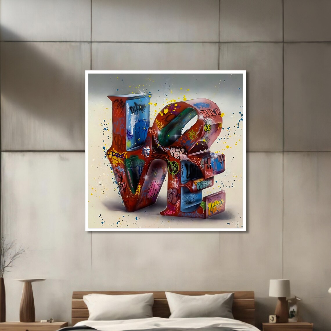 Graffiti Love Sign, Urban Street Art Decor - Image 3
