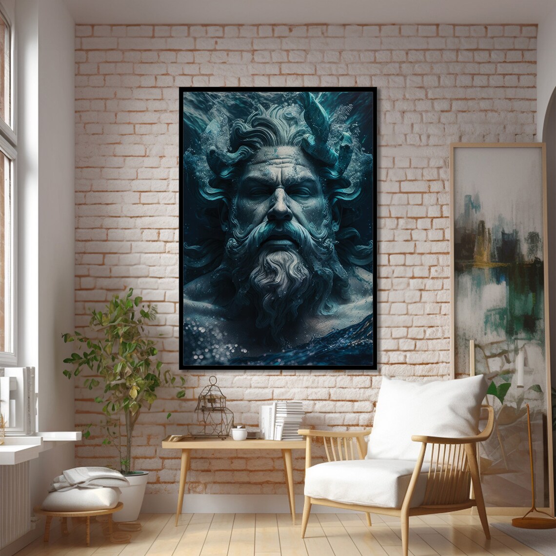 Poseidon King Of The Sea Art Print, Ocean God - Image 2