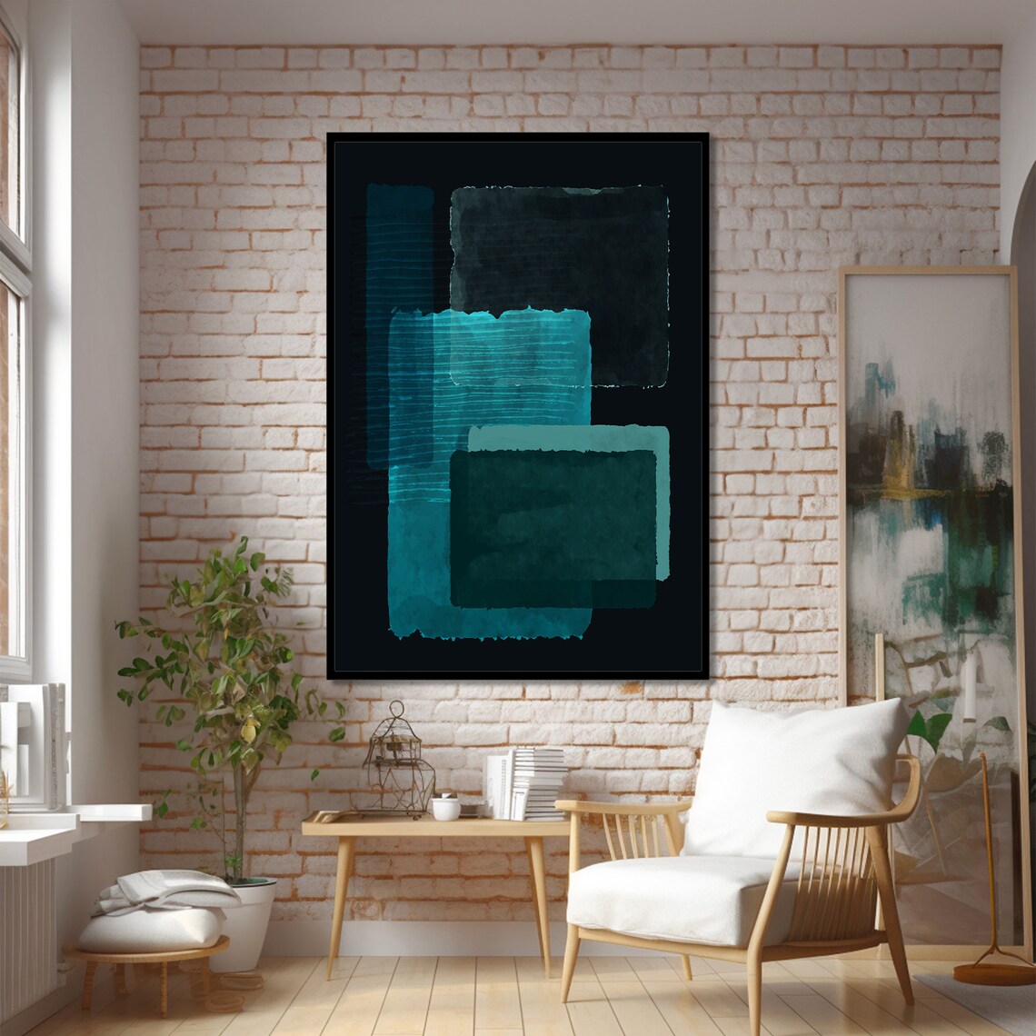 Mark Rothko Style Modern Abstract Geometric Design - Image 3