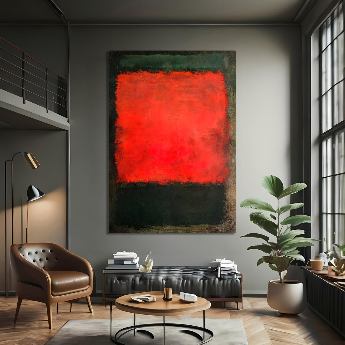 Mark Rokhto Inspired Abstract, Modern Minimalist - Image 3