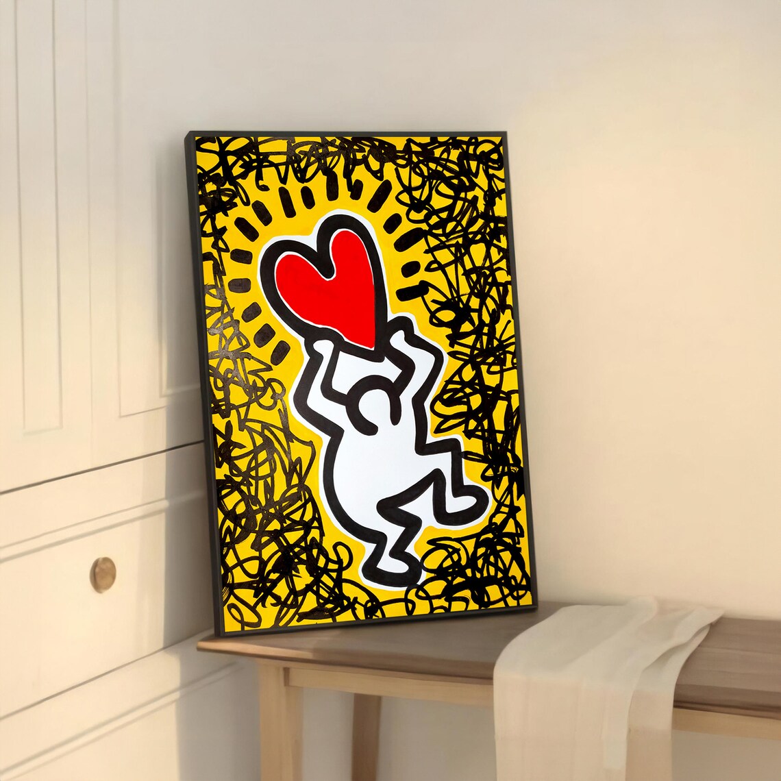 Playful Heart Graffiti Pop Art Inspired Decor - Image 5