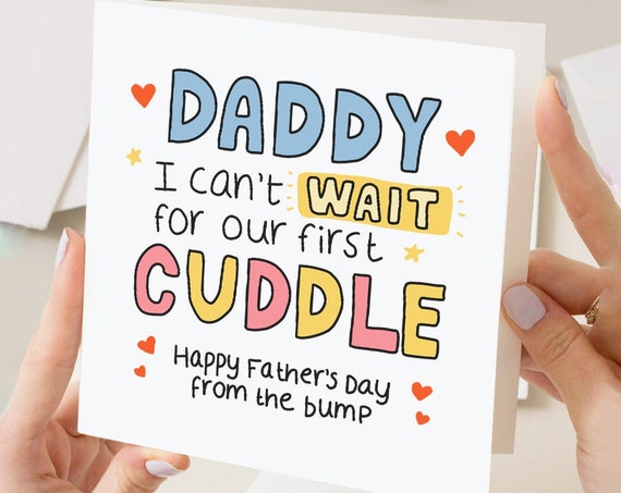 First Cuddle Fathers Day Card Fathers Day Gift For Dad 1st Fathers Day Card Gift From The Bump Greeting Card For Dad To Be New Dad Card