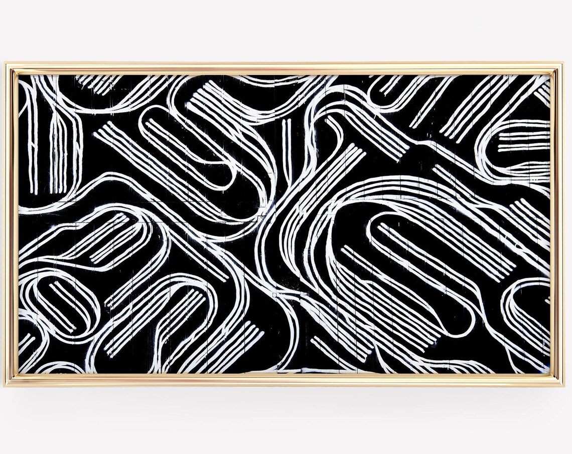 Modern Line Art Geometric Abstract Art Print - Image 2