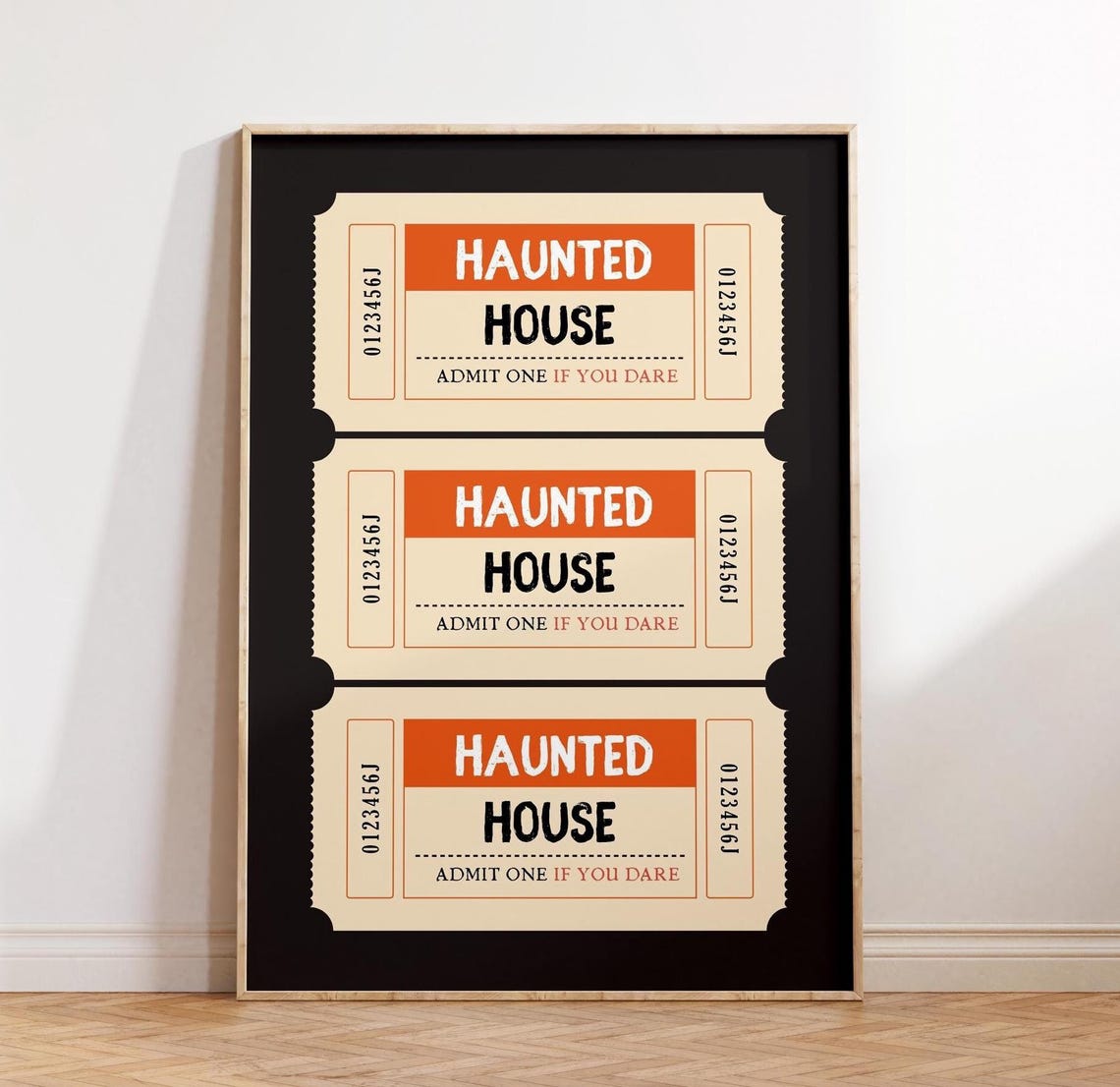 Haunted House Drink Ticket Vintage Halloween Poster - Image 3