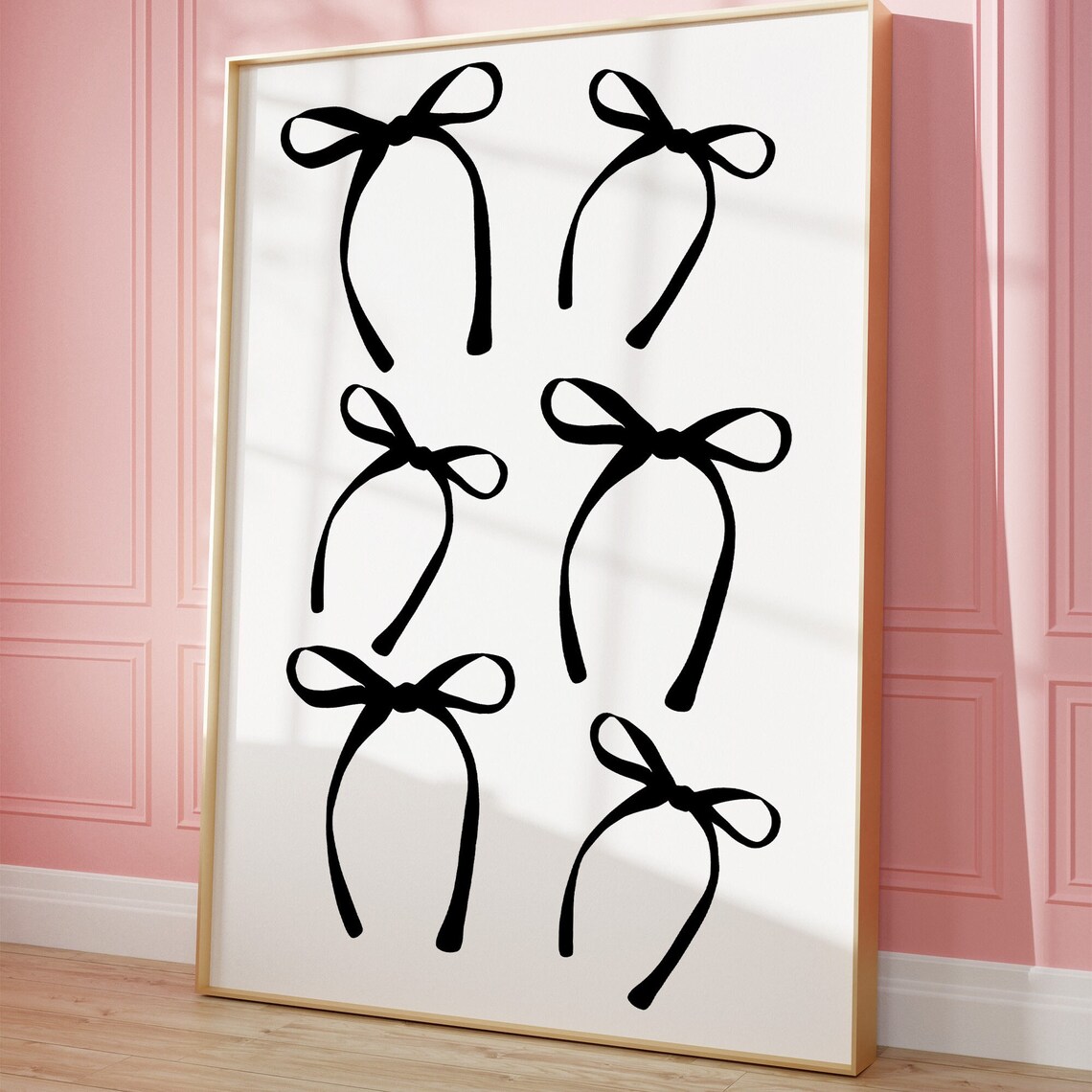 Coquette Balletcore Bow Art Print, Grandmillennial - Image 3
